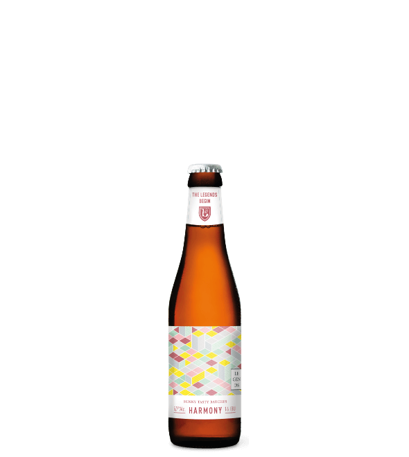 Fles van 33 cl - bier Legends Harmony - 5.7% volume alcohol- bier blond - Summer beer - Zommer bier - Brasserie des Légendes. - Brouwerij des Légendes - Brasserie des Légendes - Aat