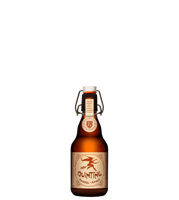 Bouteille de 33 cl - Quintine Ambrée - Bière ambrée - bière belge - Brasserie Quintine - Brasserie des Légendes - Pays des Collines