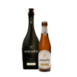 Bouteille de Goliath Blonde 75 cl et 33 cl - bière blonde - 6% d'alcool.