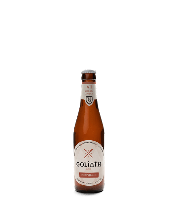 Fles van 33 cl - Bier Amber- - bekend ook met de oude naam Goliath Winter - amber bier - belgische bier - Brasserie des Légendes - Brouwerij des Légendes - in Aat