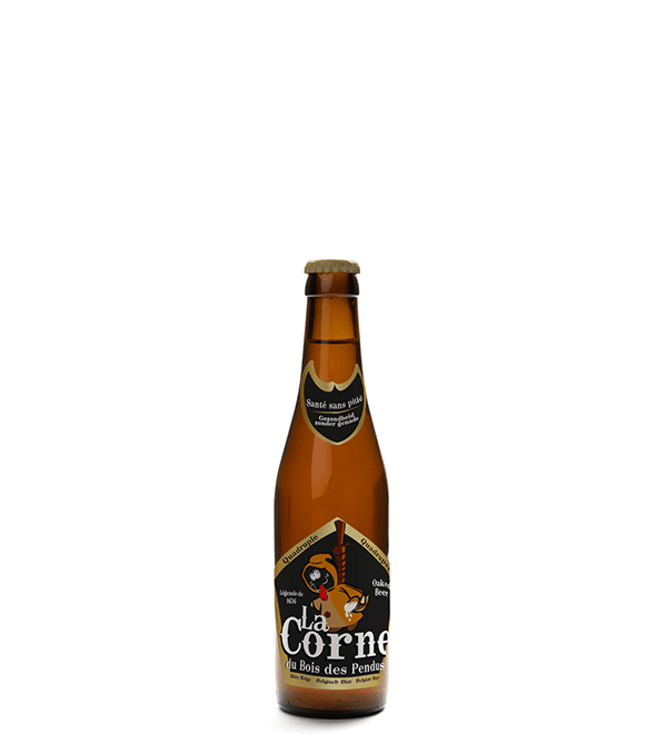 Fles Corne Quadruple - 33 cl - Brand La Corne du Bois des Pendus - Brasserie des Légendes.- Brouwerij des Légendes - Aat
