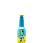 Fles 33 cl - fles blauw en geel - fun fles - 33 cl - Bier Villée - samen met de brouwerij des Légendes en de distillerij Biercée - Fles in aluminium