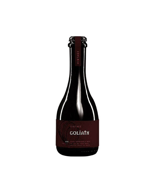 Fles 33cl-Mooi design - Goliath Blond 6 maanden gefermenteerd in Pinot Noir Hautes Côtes de  Nuits vaten.